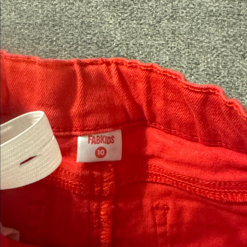 5/$15- Red Ruffled Mini Skirt - Picture 2 of 3